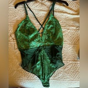 Emerald lingerie body suite